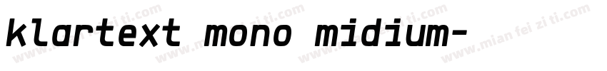 klartext mono midium字体转换